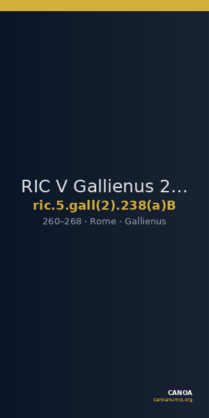 RIC V Gallienus 238(a)B — CANOA