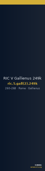 RIC V Gallienus 249k — CANOA