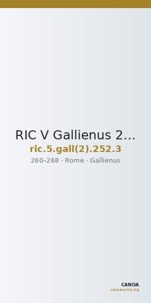 RIC V Gallienus 252: Subtype 3 — CANOA