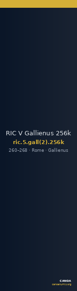RIC V Gallienus 256k — CANOA