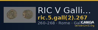 RIC V Gallienus 267 — CANOA