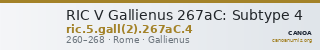 RIC V Gallienus 267aC: Subtype 4 — CANOA
