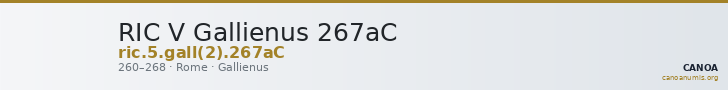 RIC V Gallienus 267aC — CANOA