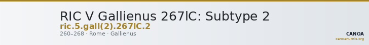 RIC V Gallienus 267lC: Subtype 2 — CANOA