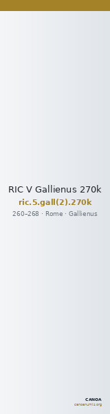 RIC V Gallienus 270k — CANOA