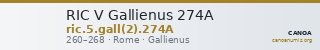 RIC V Gallienus 274A — CANOA