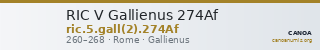 RIC V Gallienus 274Af — CANOA