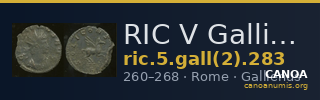 RIC V Gallienus 283 — CANOA