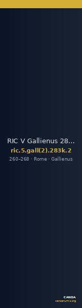 RIC V Gallienus 283k: Subtype 2 — CANOA