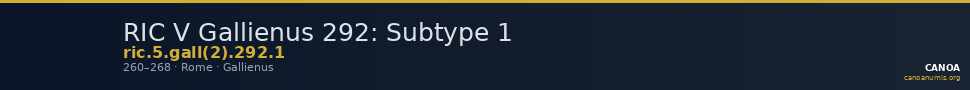 RIC V Gallienus 292: Subtype 1 — CANOA