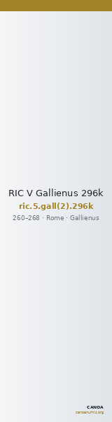 RIC V Gallienus 296k — CANOA