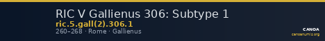 RIC V Gallienus 306: Subtype 1 — CANOA