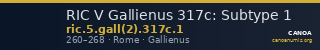 RIC V Gallienus 317c: Subtype 1 — CANOA