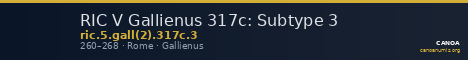 RIC V Gallienus 317c: Subtype 3 — CANOA