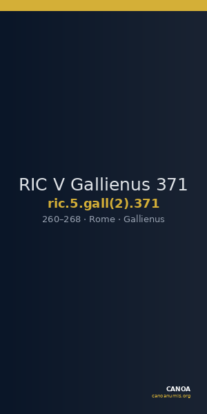 RIC V Gallienus 371 — CANOA