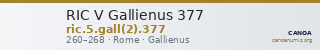 RIC V Gallienus 377 — CANOA