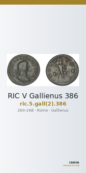 RIC V Gallienus 386 — CANOA