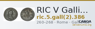 RIC V Gallienus 386 — CANOA