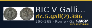 RIC V Gallienus 386 — CANOA