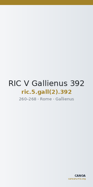 RIC V Gallienus 392 — CANOA