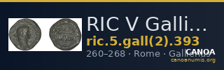 RIC V Gallienus 393 — CANOA