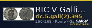 RIC V Gallienus 395 — CANOA
