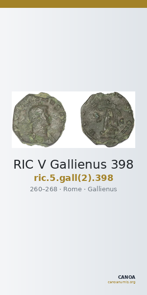 RIC V Gallienus 398 — CANOA