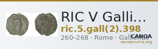 RIC V Gallienus 398 — CANOA