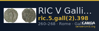RIC V Gallienus 398 — CANOA