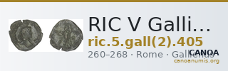 RIC V Gallienus 405 — CANOA