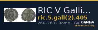 RIC V Gallienus 405 — CANOA
