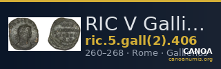 RIC V Gallienus 406 — CANOA