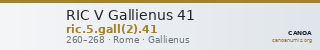 RIC V Gallienus 41 — CANOA