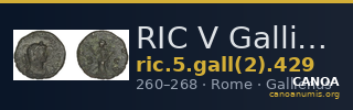 RIC V Gallienus 429 — CANOA