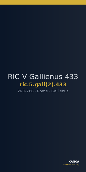 RIC V Gallienus 433 — CANOA