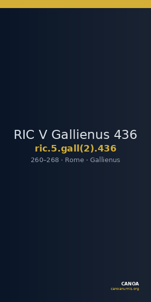 RIC V Gallienus 436 — CANOA