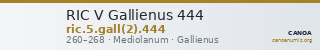 RIC V Gallienus 444 — CANOA