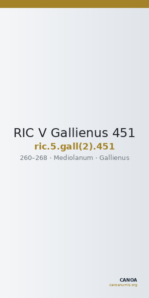 RIC V Gallienus 451 — CANOA
