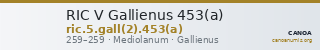 RIC V Gallienus 453(a) — CANOA