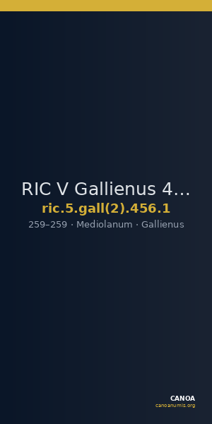 RIC V Gallienus 456: Subtype 1 — CANOA