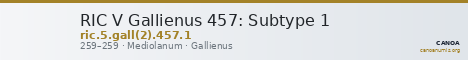 RIC V Gallienus 457: Subtype 1 — CANOA