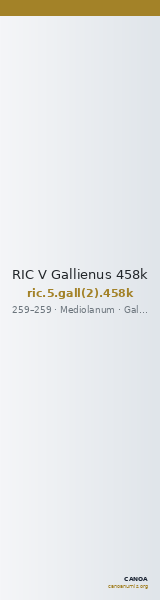 RIC V Gallienus 458k — CANOA