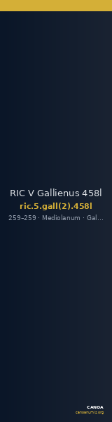 RIC V Gallienus 458l — CANOA