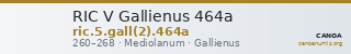 RIC V Gallienus 464a — CANOA