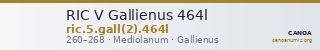 RIC V Gallienus 464l — CANOA