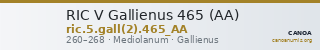 RIC V Gallienus 465 (AA) — CANOA