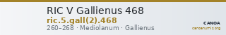 RIC V Gallienus 468 — CANOA