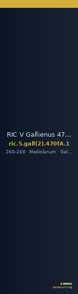 RIC V Gallienus 470fA: Subtype 1 — CANOA