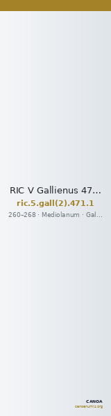 RIC V Gallienus 471: Subtype 1 — CANOA