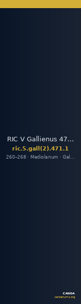 RIC V Gallienus 471: Subtype 1 — CANOA